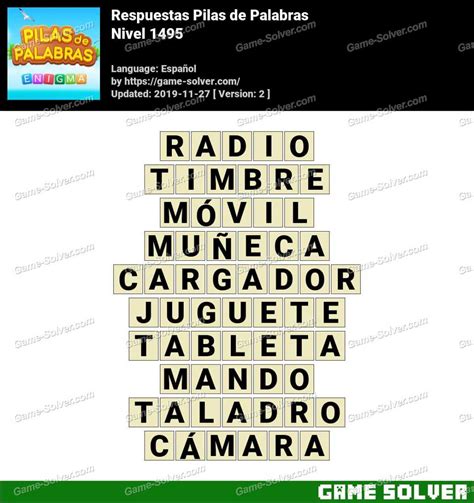 Wordalot respuestas Nivel 1495 .